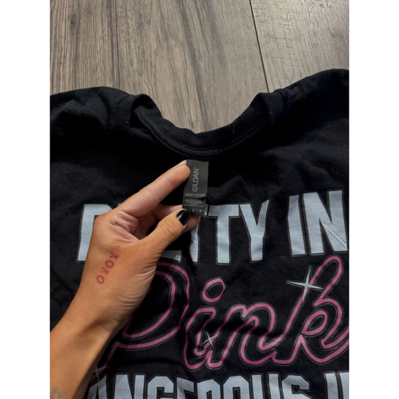 Pretty in Pink Dangerous in Camo Graphic Gildan Tee, Heavy Cotton Medium - Picture 4 of 4